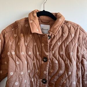 Madewell Women's Quilted Brown Floral Jacket